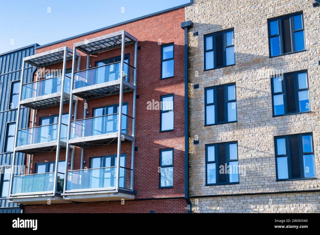 Appartamenti astratti. Graven Hill, Bicester, Oxfordshire, Inghilterra Foto Stock