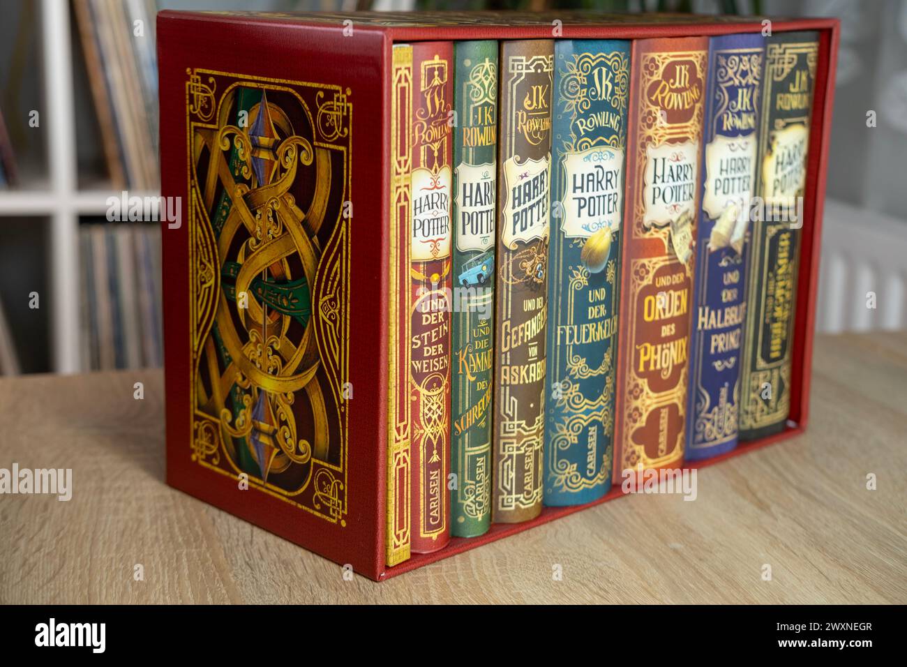 Rowling's Harry Potter Books Collection, attraente per gli amanti del libro, intrattenimento per bambini, amicizia e scoperta di sé, Francoforte - 22 dicembre 2 Foto Stock