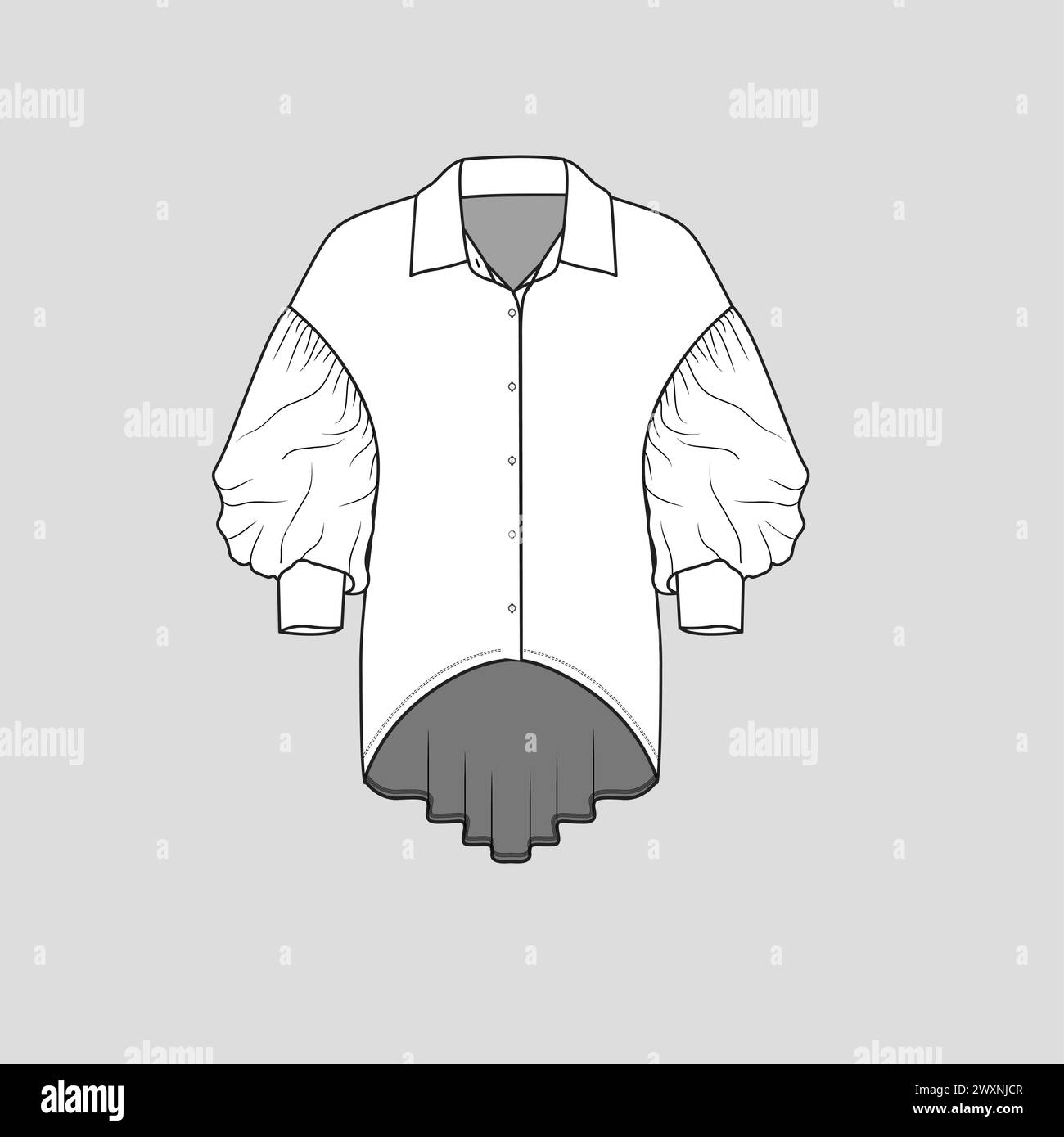 Tutorial camicia svasata con colletto e chiusura posteriore