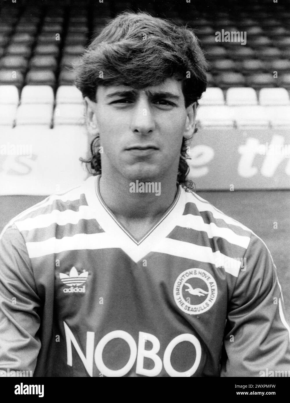 BRIGHTON E HOVE ALBION. FRANCO MASSIMO 1986 PIC MIKE WALKER 1986 Foto Stock