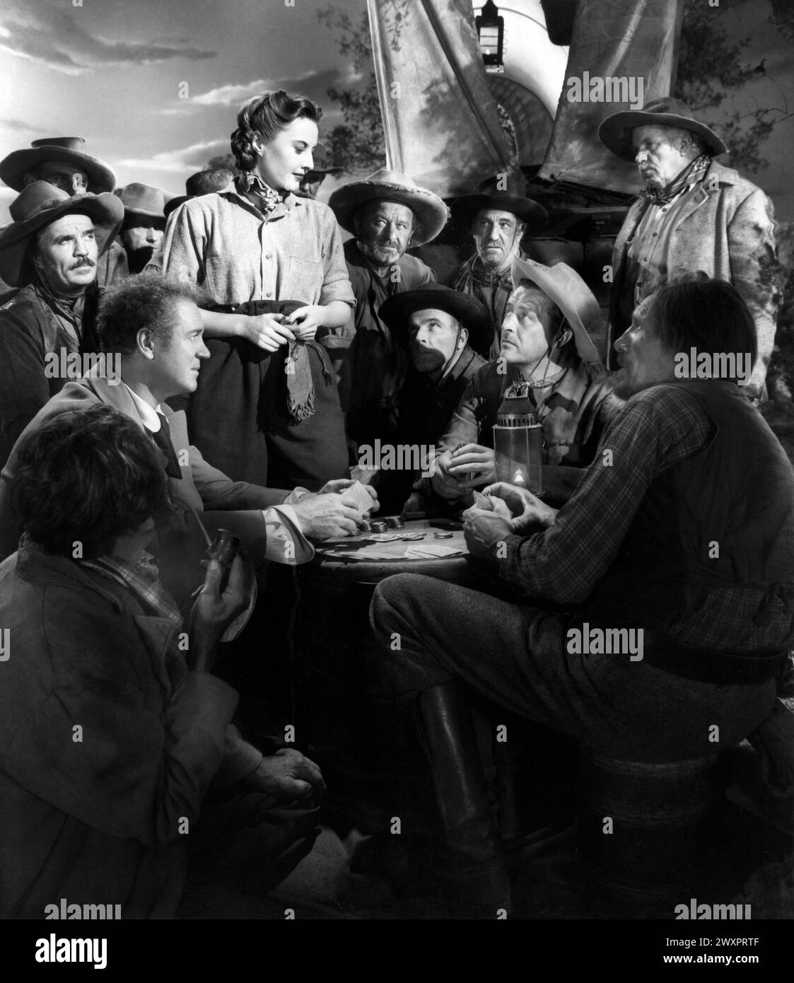Barbara Stanwyck, Ray Milland, sul set del film, 'California', Paramount Pictures, 1946 Foto Stock