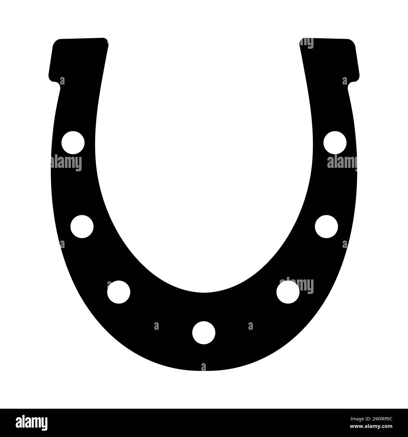 Simbolo icona a ferro di cavallo buona fortuna talismano per fortuna Illustrazione Vettoriale