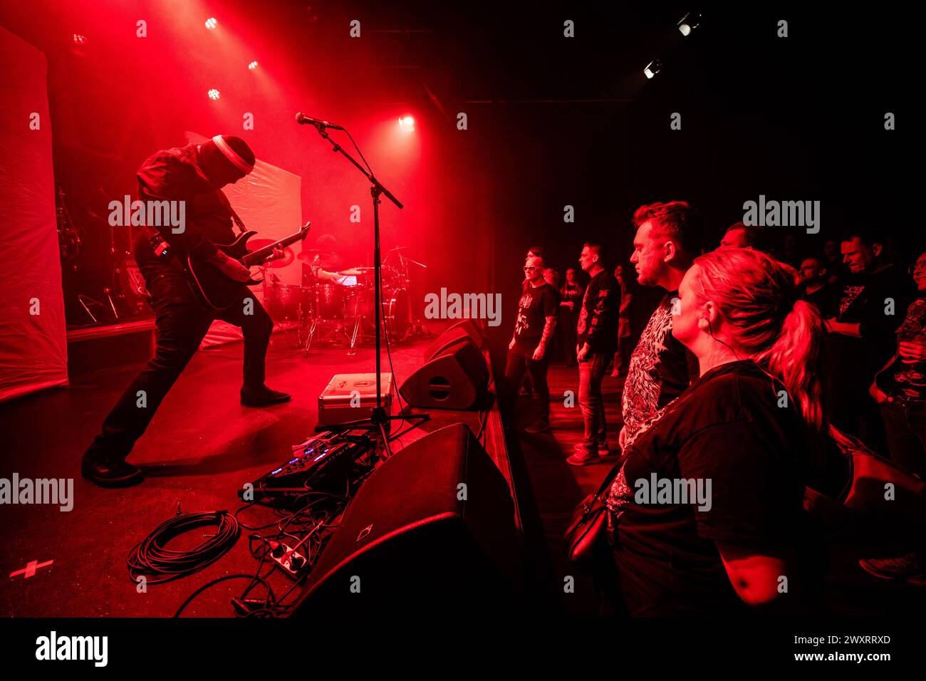 Copenaghen, Danimarca. 27 marzo 2024. La band black metal danese Angstskrig esegue un concerto dal vivo all'Hotel Cecil di Copenhagen. (Credito fotografico: Gonzales Photo - Erling Brodersen). Foto Stock