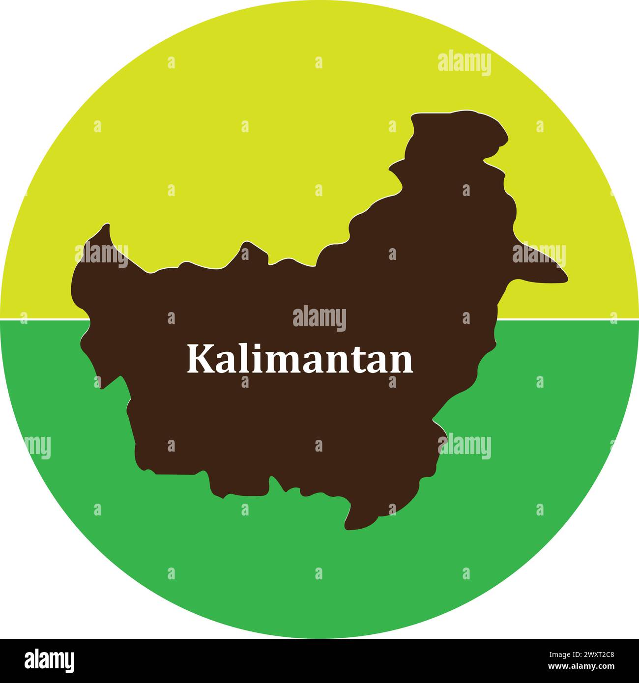 icona della mappa indonesiana kalimantan disegno semplice Illustrazione Vettoriale