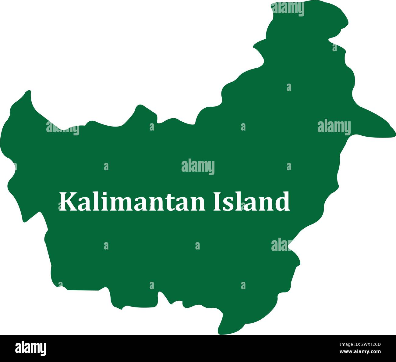 icona della mappa indonesiana kalimantan disegno semplice Illustrazione Vettoriale