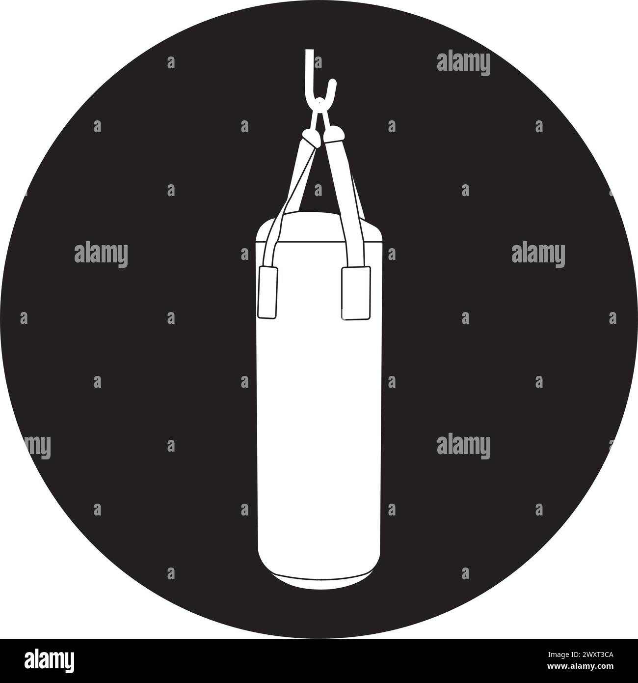 Icona della sacca di perforazione illustrazione vettoriale simbolo design Illustrazione Vettoriale