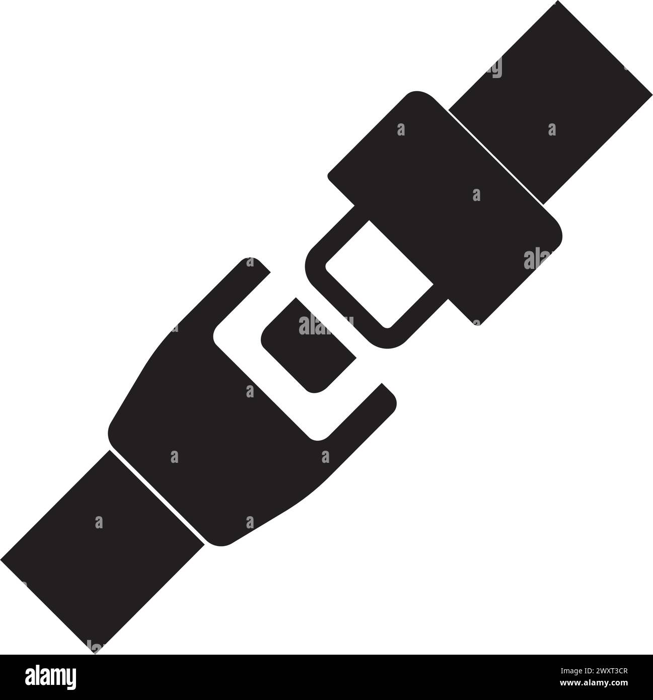 Icona della cintura di sicurezza disegno del simbolo della figura vettoriale Illustrazione Vettoriale