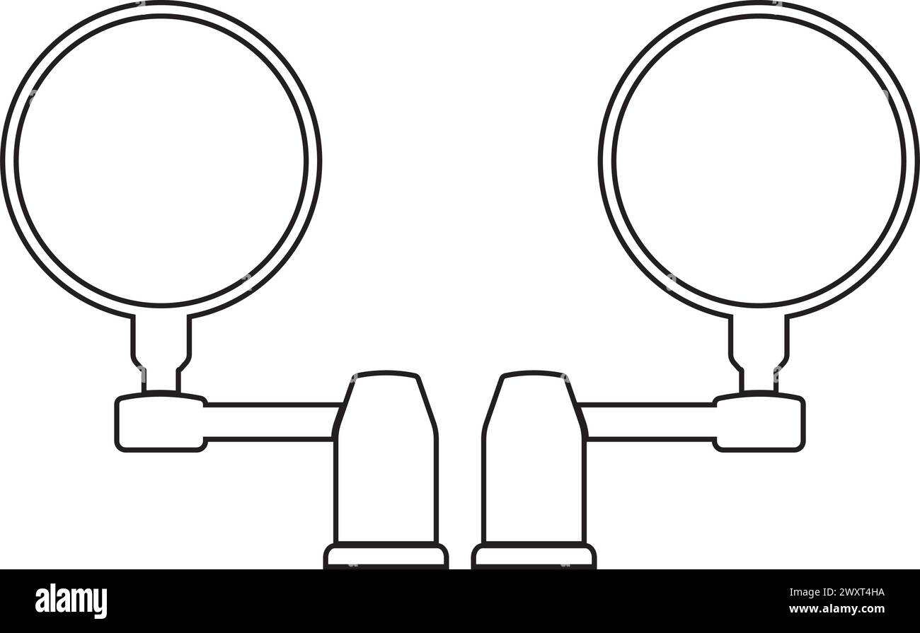 Icona dello specchietto per motociclette disegno del simbolo Illustrazione Vettoriale