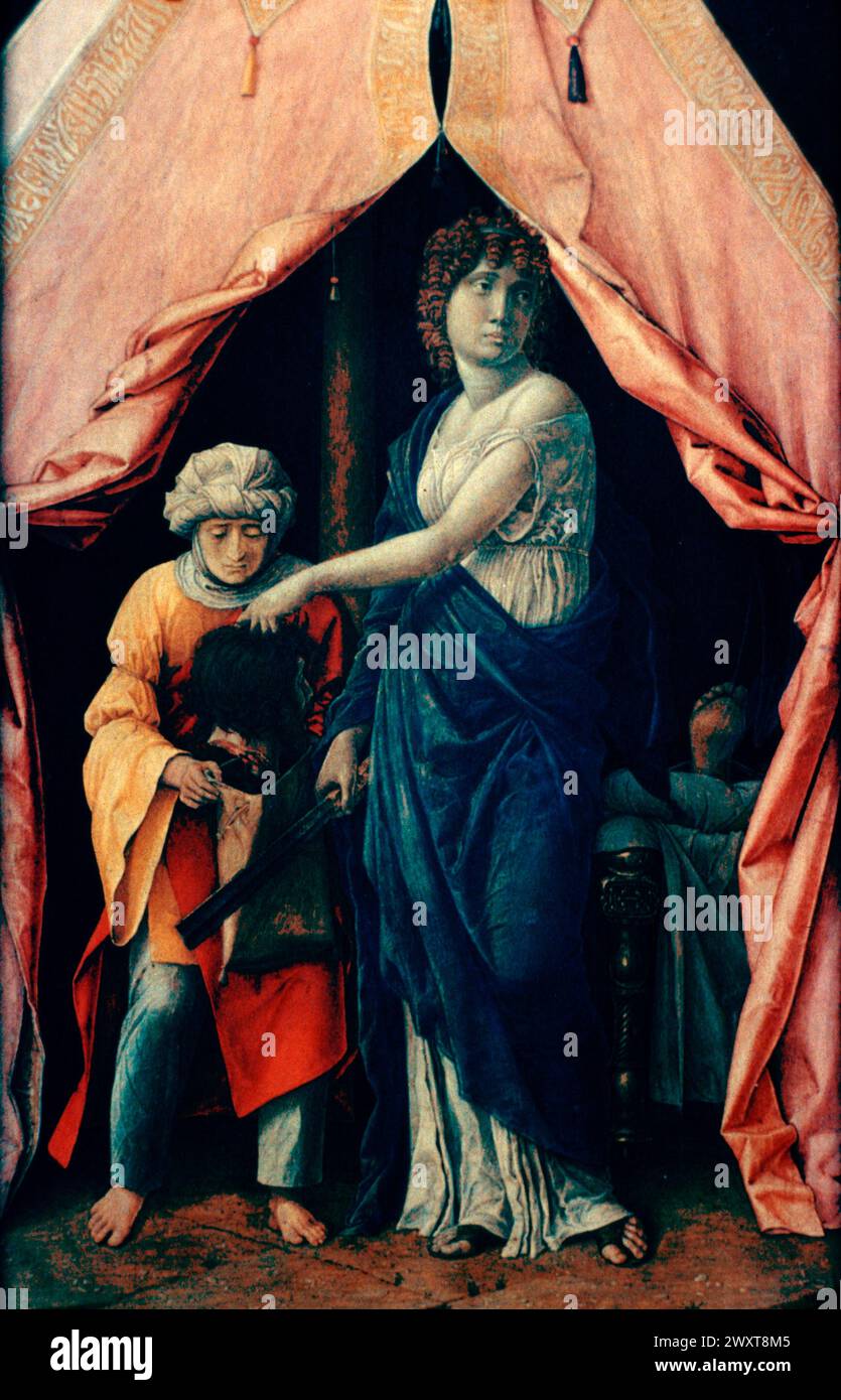 Judith e Holofernes, pittura dell'artista italiano Andrea Mantegna, XV secolo Foto Stock