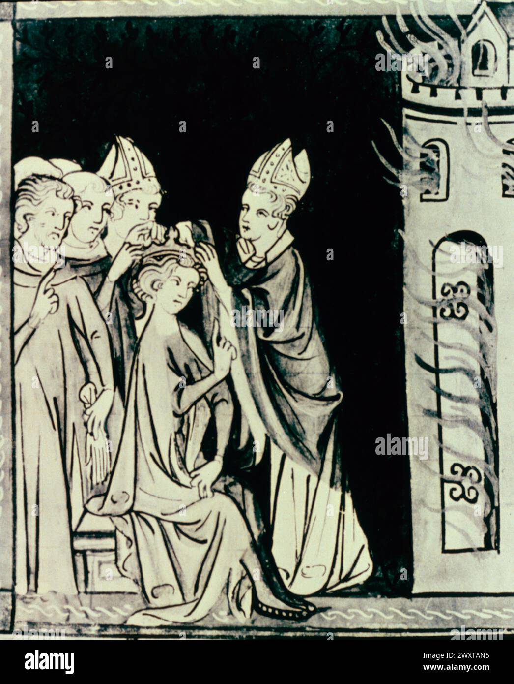 Incoronazione di re Riccardo i Coeur-de-Lion, Inghilterra 1200 d.C. Foto Stock