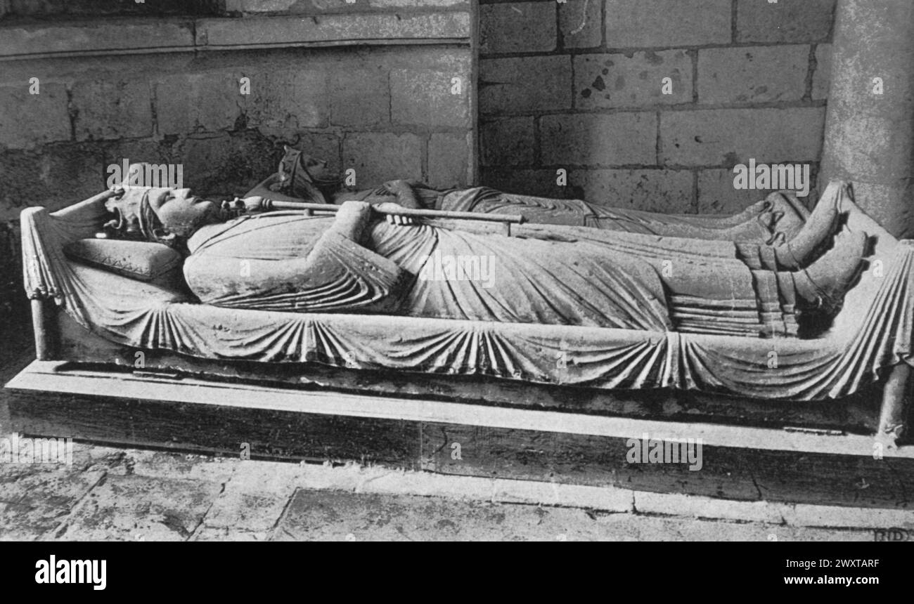 La tomba di Enrico II Plantagenet, abbazia di Fontevrault, Angiò, Francia 1980 Foto Stock