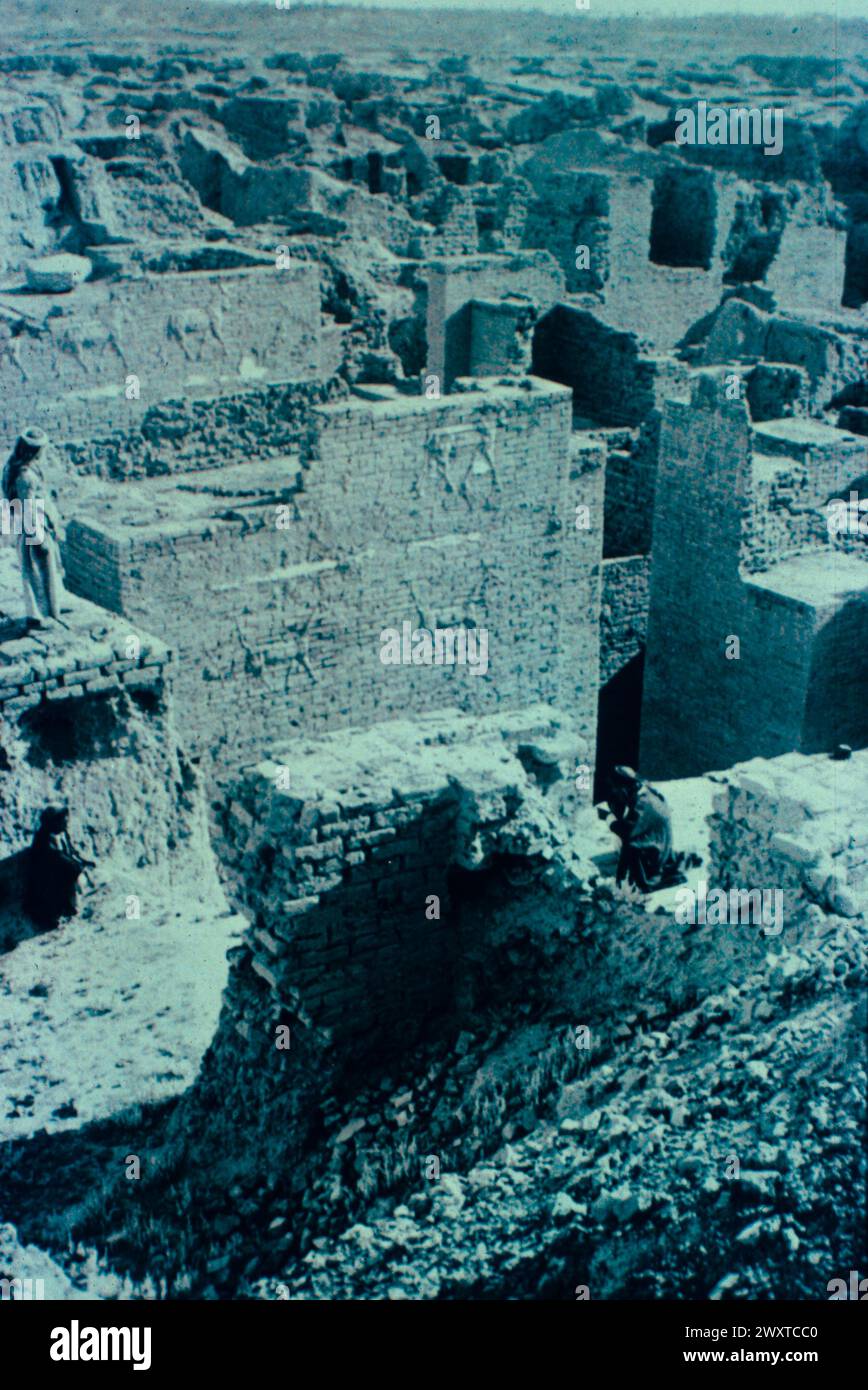 Rovine del palazzo del re Nabucodonosor, Babilonia Foto Stock