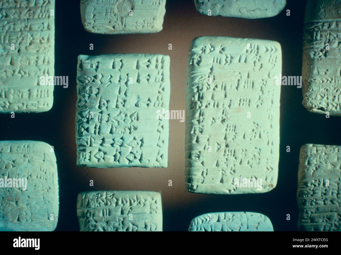 Tablet cuneiformi per transazioni commerciali, Sumeria Foto Stock