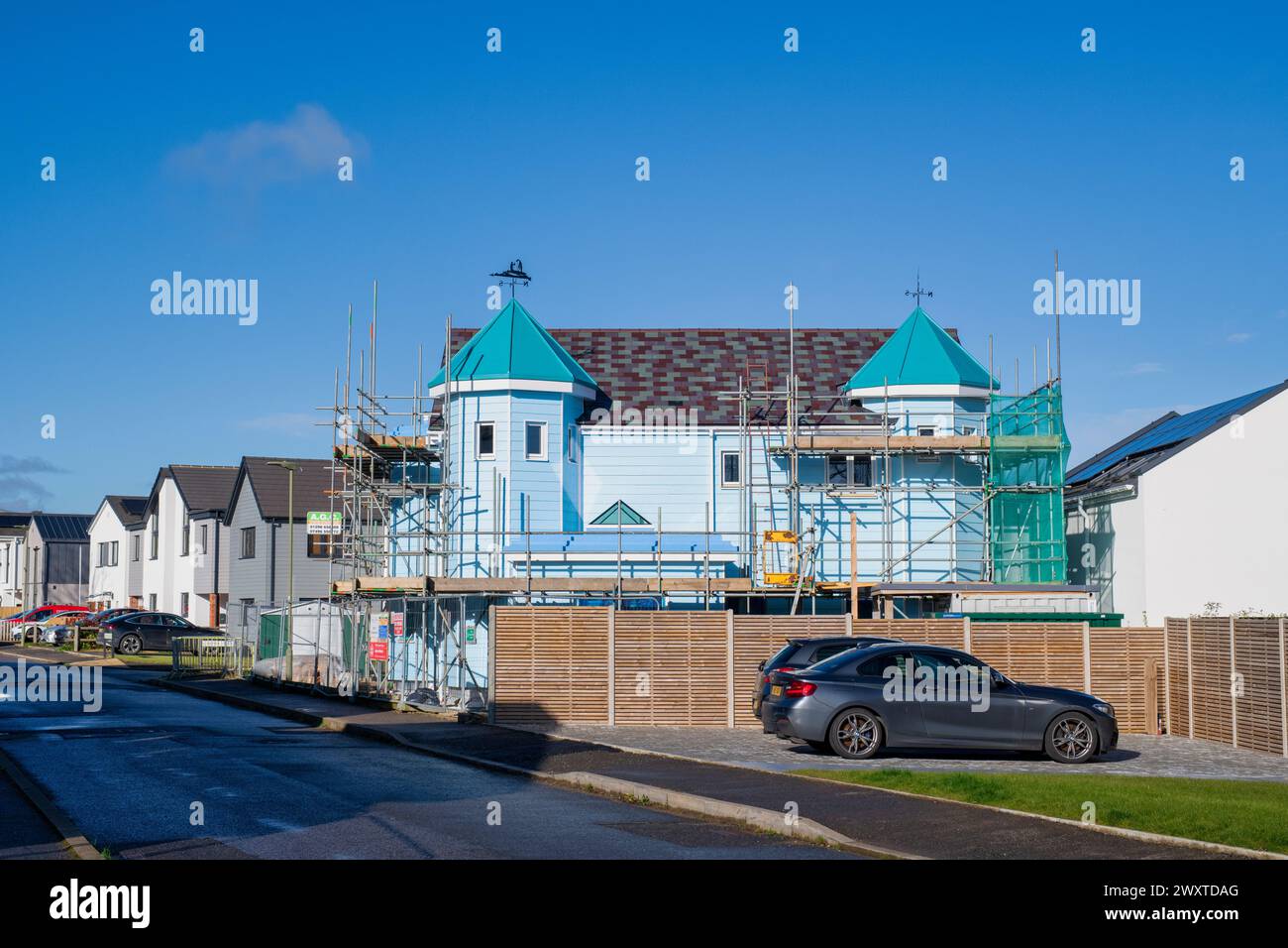 Nuova costruzione di case. Graven Hill, Bicester, Oxfordshire, Inghilterra Foto Stock