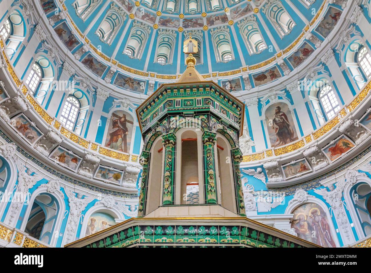 Cattedrale dell'interno della Resurrezione, nuovo monastero di Gerusalemme, Istra, regione di Mosca, regione di Mosca, Russia Foto Stock