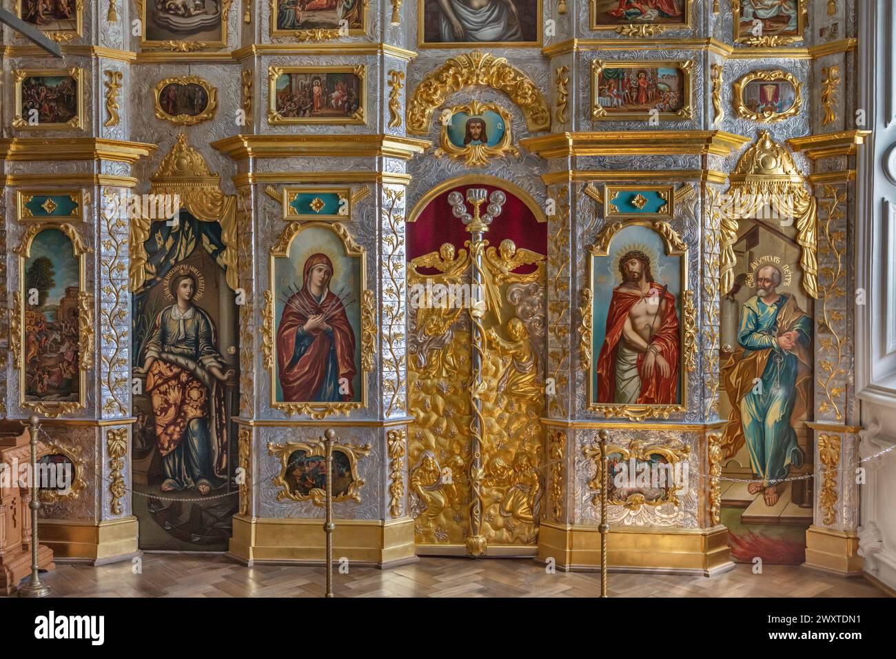 Cattedrale dell'interno della Resurrezione, nuovo monastero di Gerusalemme, Istra, regione di Mosca, regione di Mosca, Russia Foto Stock