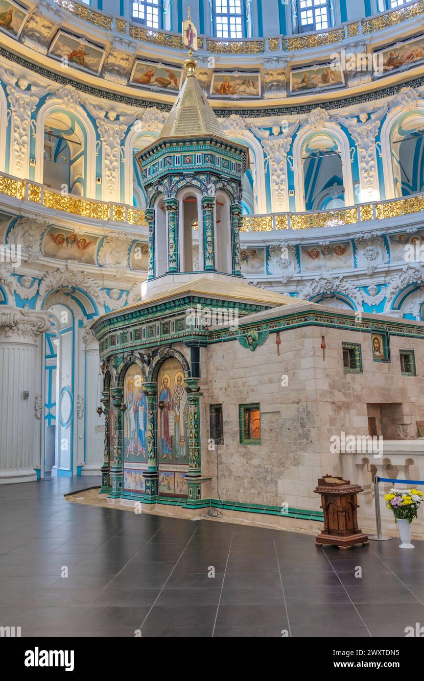 Cattedrale dell'interno della Resurrezione, nuovo monastero di Gerusalemme, Istra, regione di Mosca, regione di Mosca, Russia Foto Stock