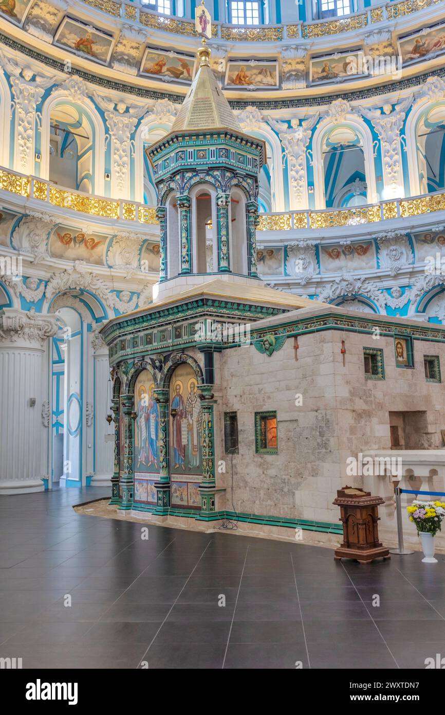 Cattedrale dell'interno della Resurrezione, nuovo monastero di Gerusalemme, Istra, regione di Mosca, regione di Mosca, Russia Foto Stock