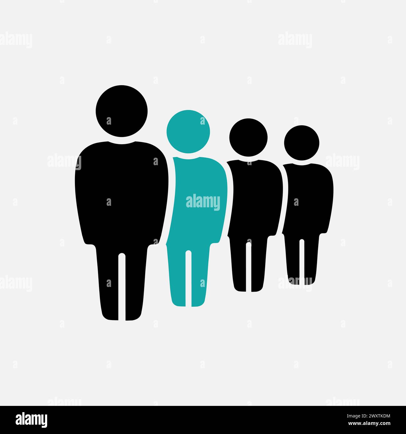 Simbolo, icona persone. Icona per la progettazione, il logo, l'app e l'interfaccia utente di infografiche. Illustrazione vettoriale Illustrazione Vettoriale