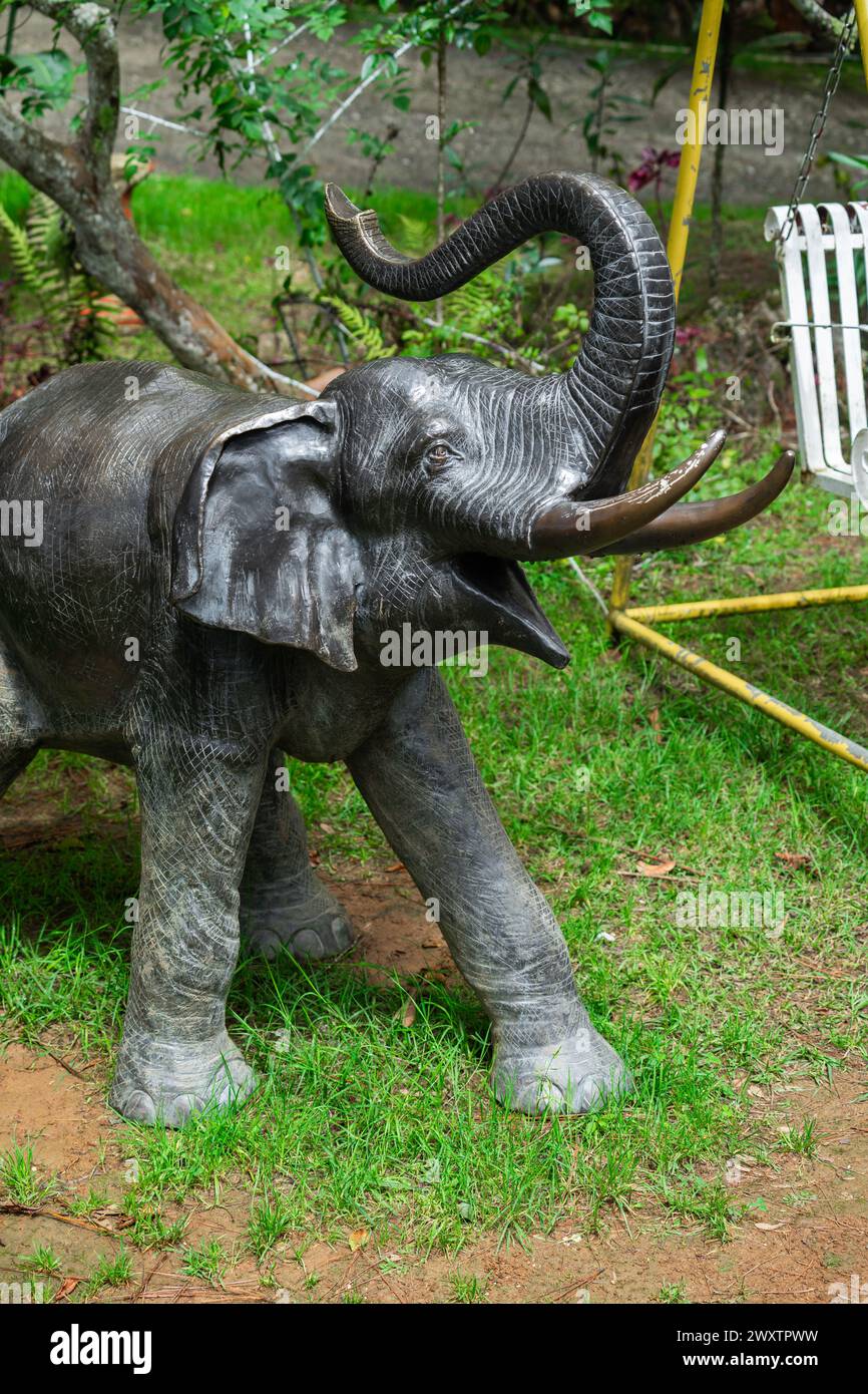 Situato lungo la Rte de Kenscoff, a Port-au-Prince, il Ranch le Montcel offre una serena fuga dalla violenza della città. Foto Stock