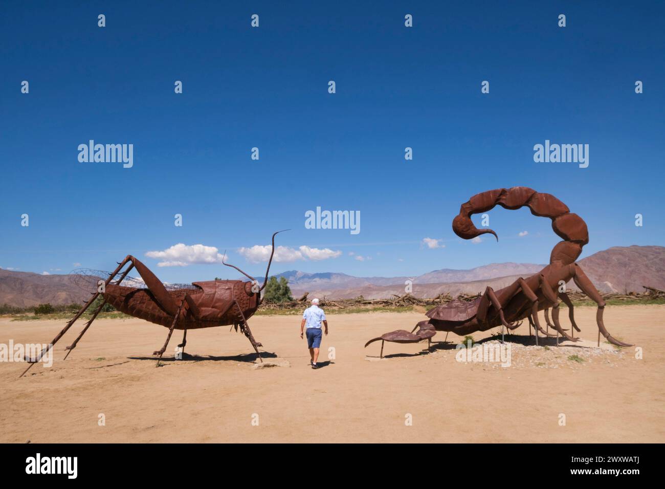 Scultura di Ricardo Breseno, Borrego Springs. California, Stati Uniti d'America Foto Stock