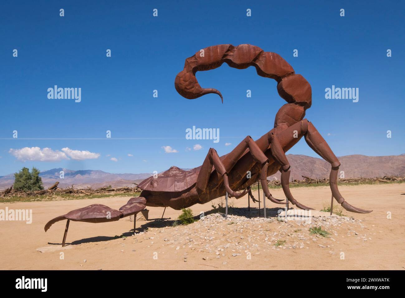 Scultura di Ricardo Breseno, Borrego Springs. California, Stati Uniti d'America Foto Stock