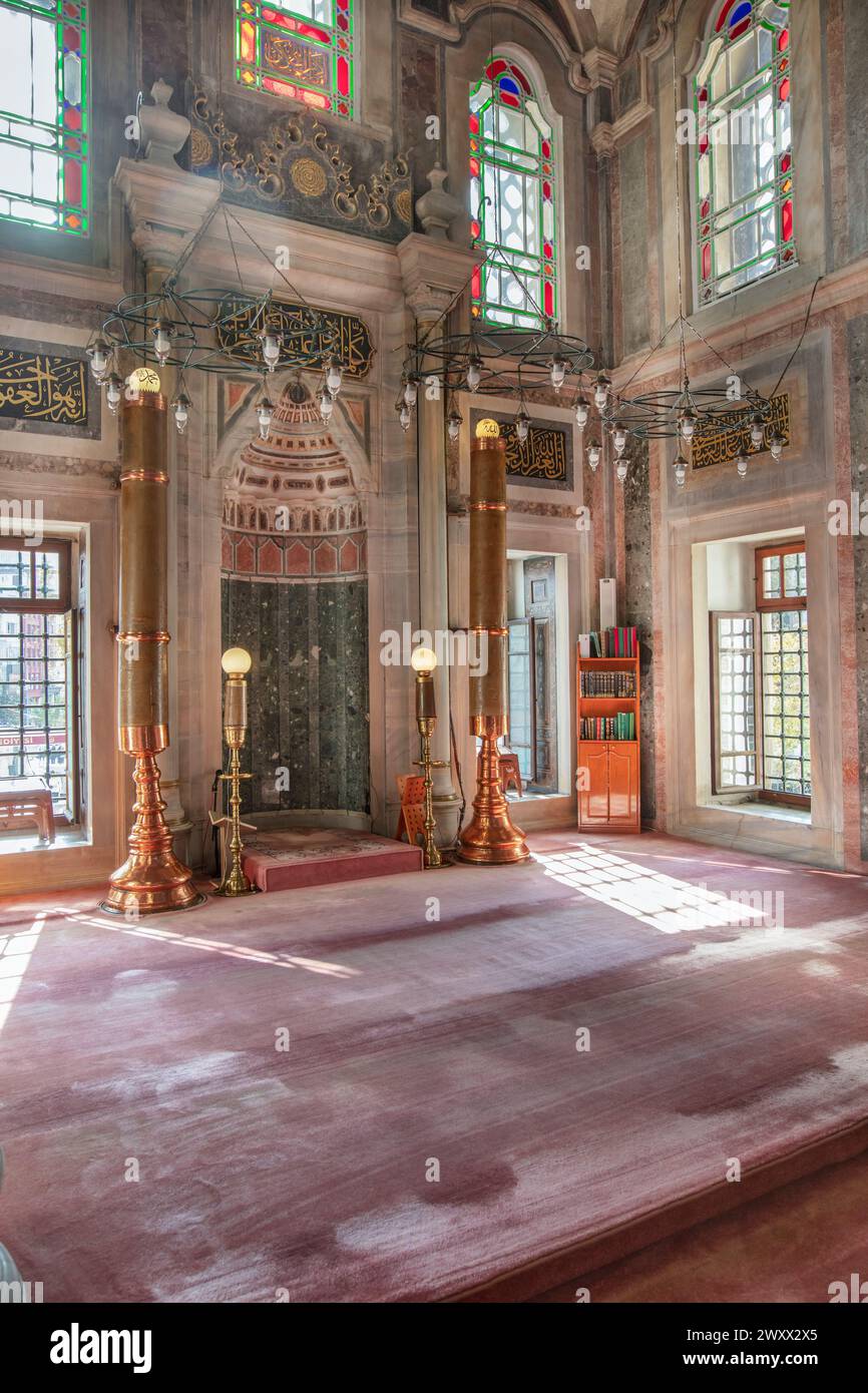 Interno della Moschea Laleli, Istanbul, Turchia Foto Stock