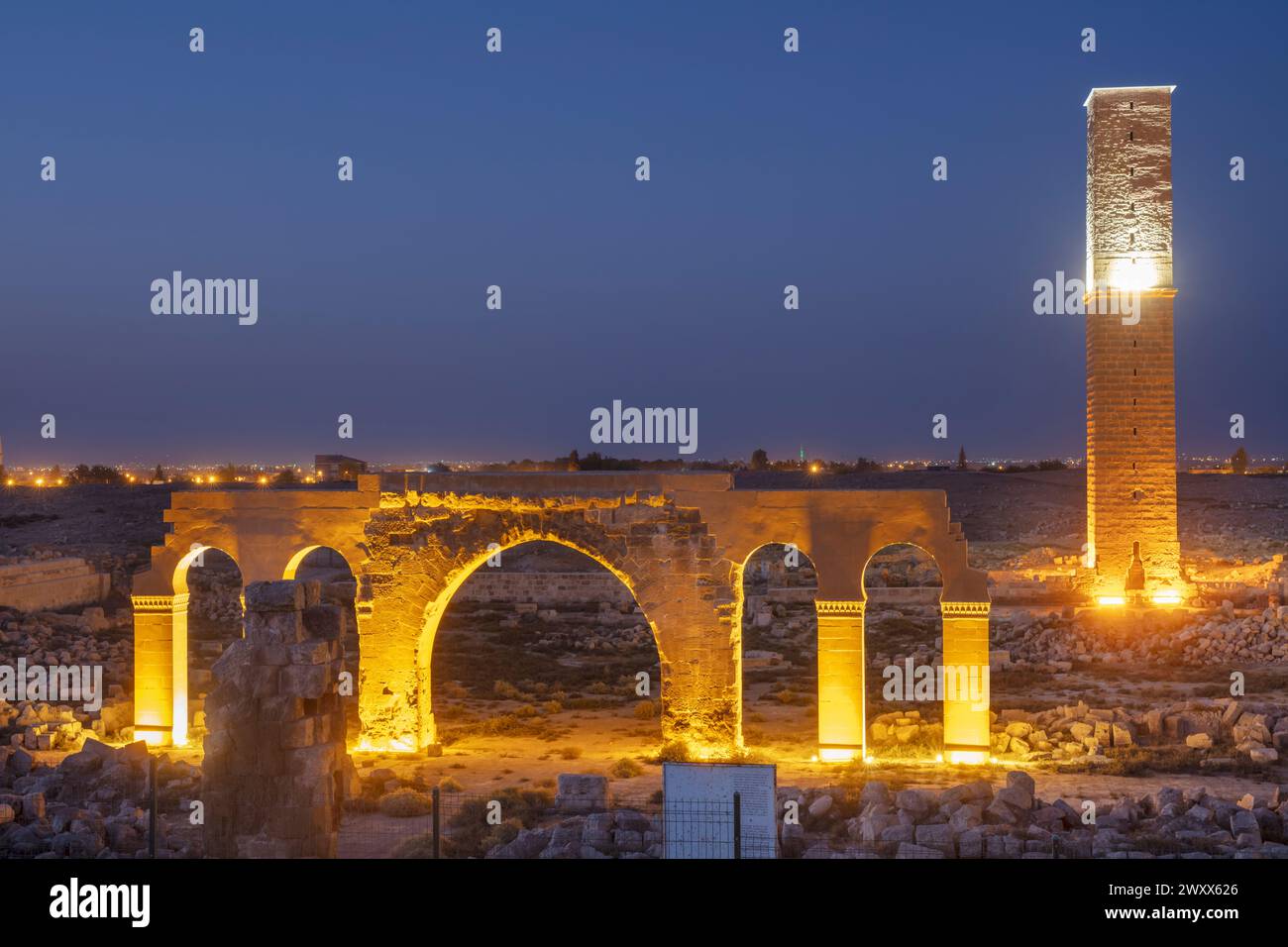 Rovine del castello e dell'università di Harran, Harran, provincia di Sanliurfa, Turchia Foto Stock