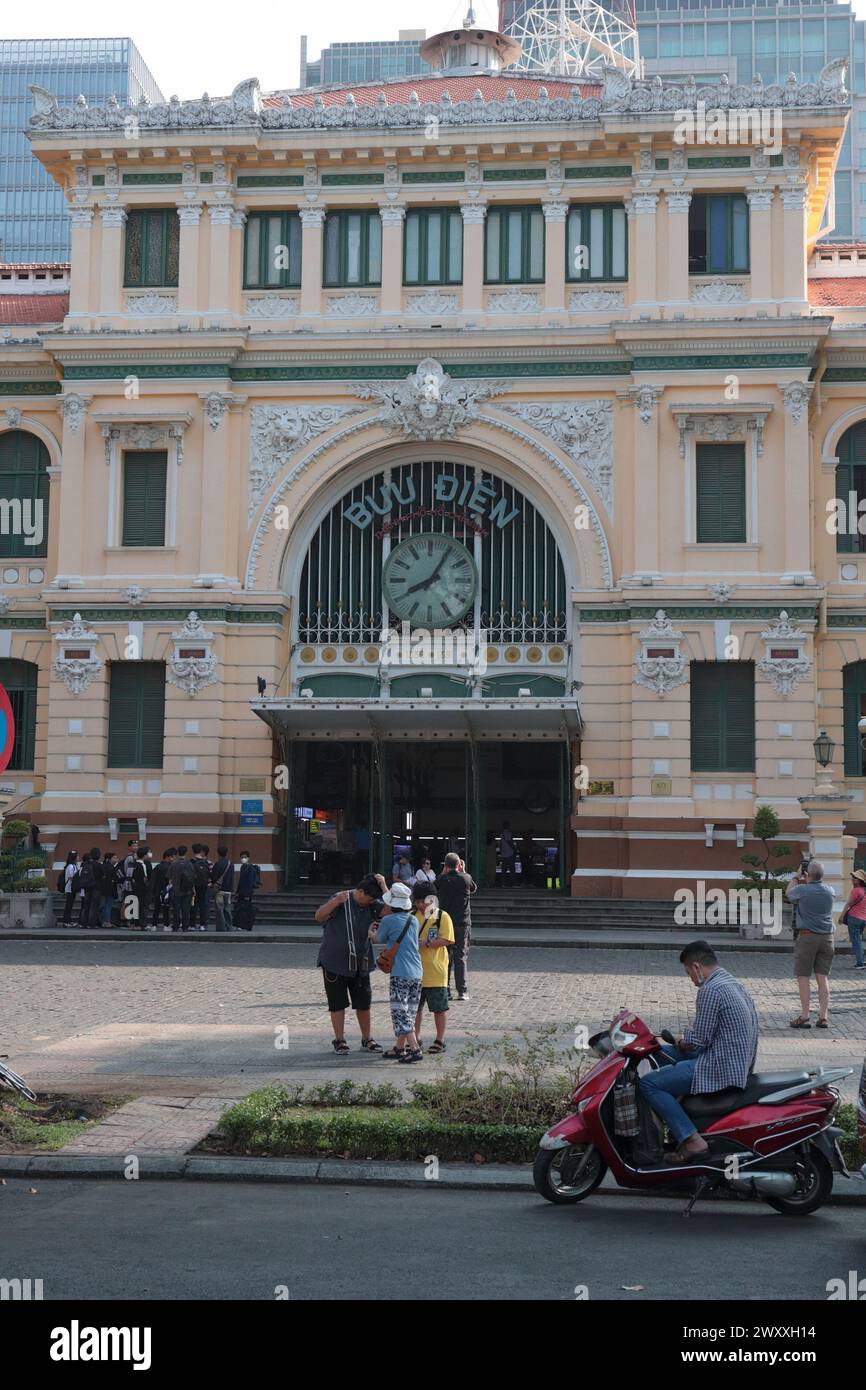 Ufficio postale centrale, ho chi min City (Saigon), Vietnam Foto Stock