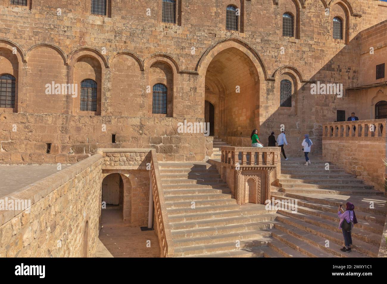 Monastero di Mor Hananyo, Deyruzzaferan Manastiri, monastero di Sant'Anania, Tur Abdin, provincia di Mardin, Turchia Foto Stock