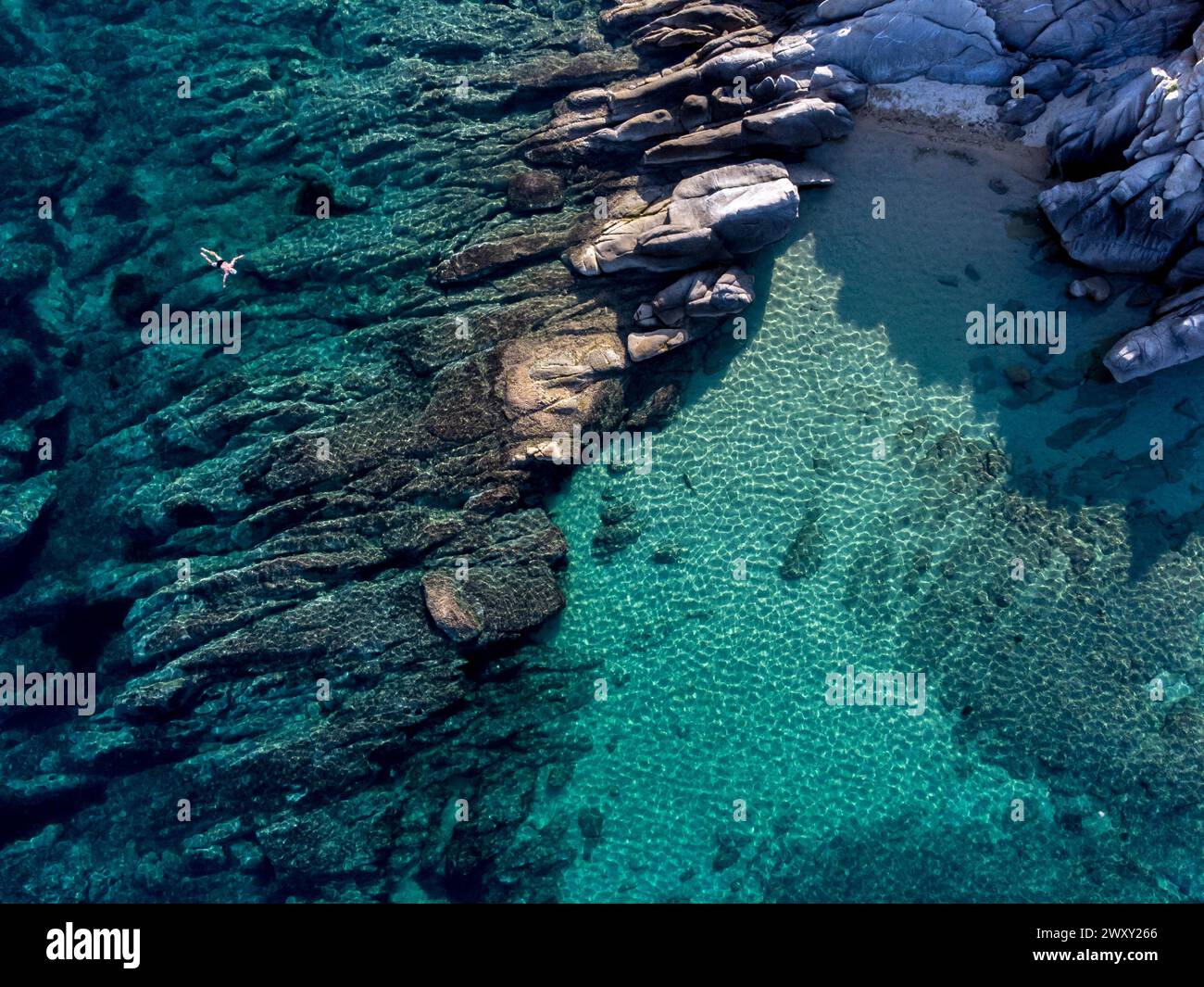 Immersioni nel mare Mediterraneo Foto Stock