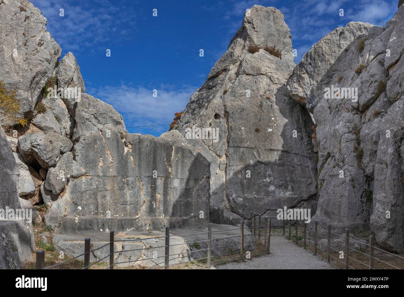 Sito archeologico ittita, Yazilikaya, provincia di Corum, Turchia Foto Stock