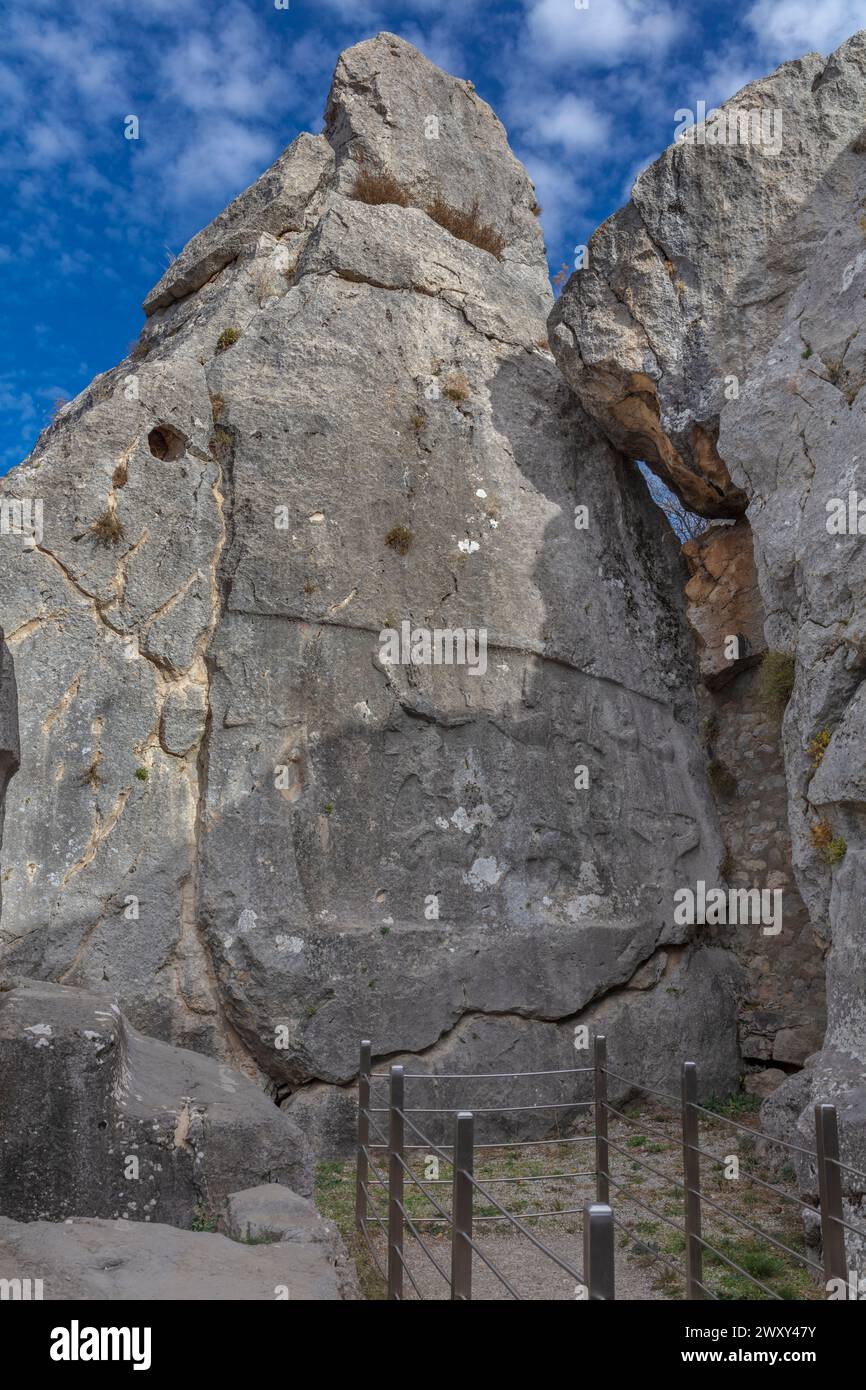 Sito archeologico ittita, Yazilikaya, provincia di Corum, Turchia Foto Stock