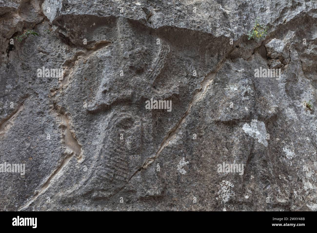 Sito archeologico ittita, Yazilikaya, provincia di Corum, Turchia Foto Stock