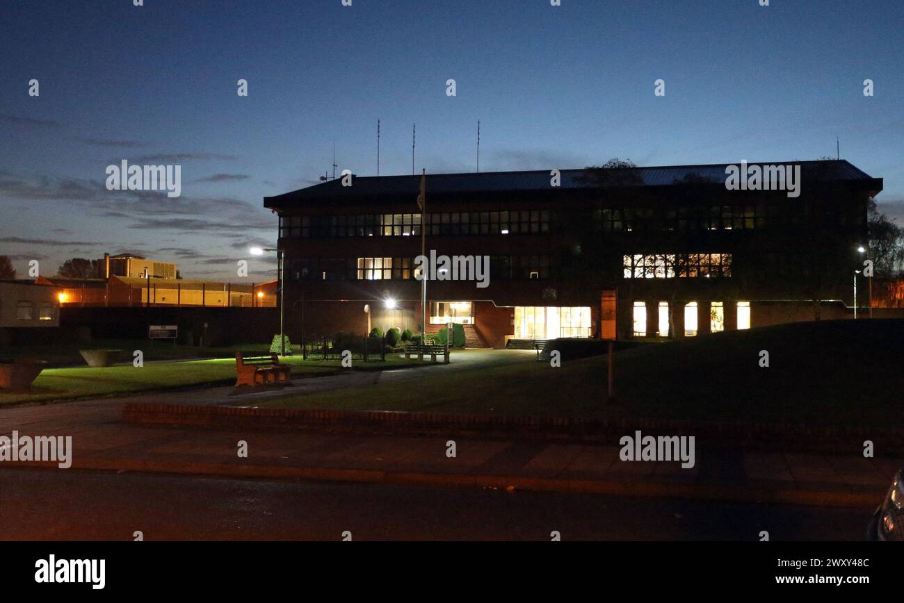 Foto del file del 17/10/14 di una vista generale HMP Wymott Prison nel Lancashire. Un rapporto di ispezione per l'HMP Wymott, vicino a Leyland nel Lancashire, ha detto che un prigioniero su cinque con problemi di salute mentale ha riferito di aver sviluppato un problema di abuso di sostanze da quando è arrivato alla prigione. Data di pubblicazione: Mercoledì 3 aprile 2024. Foto Stock