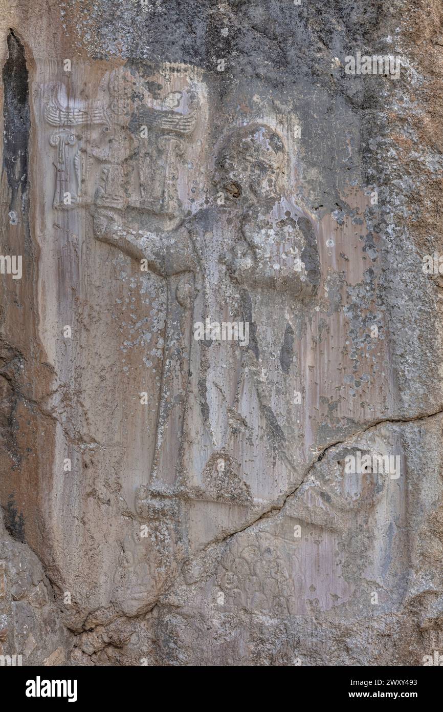 Sito archeologico ittita, Yazilikaya, provincia di Corum, Turchia Foto Stock
