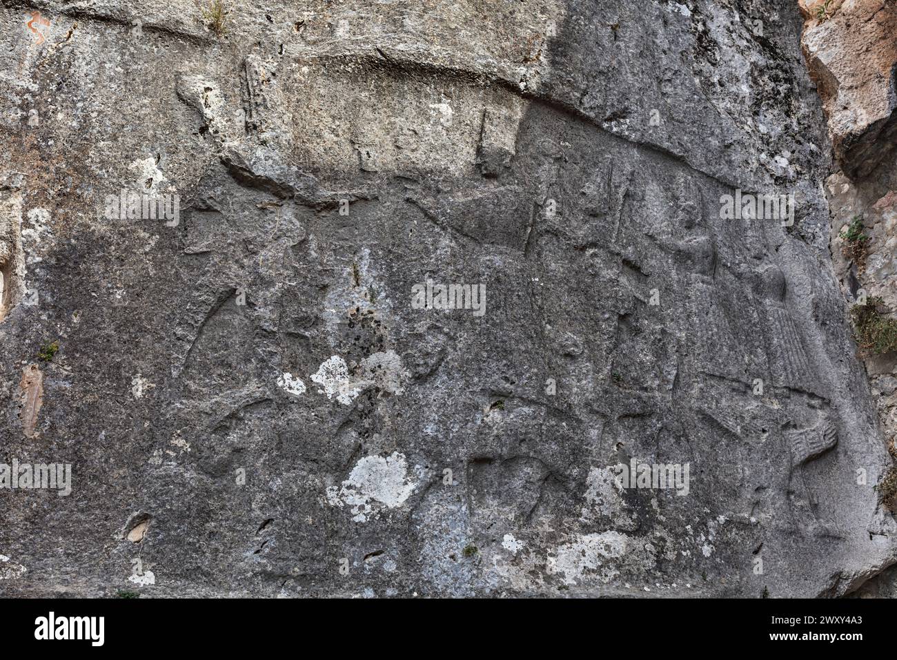 Sito archeologico ittita, Yazilikaya, provincia di Corum, Turchia Foto Stock