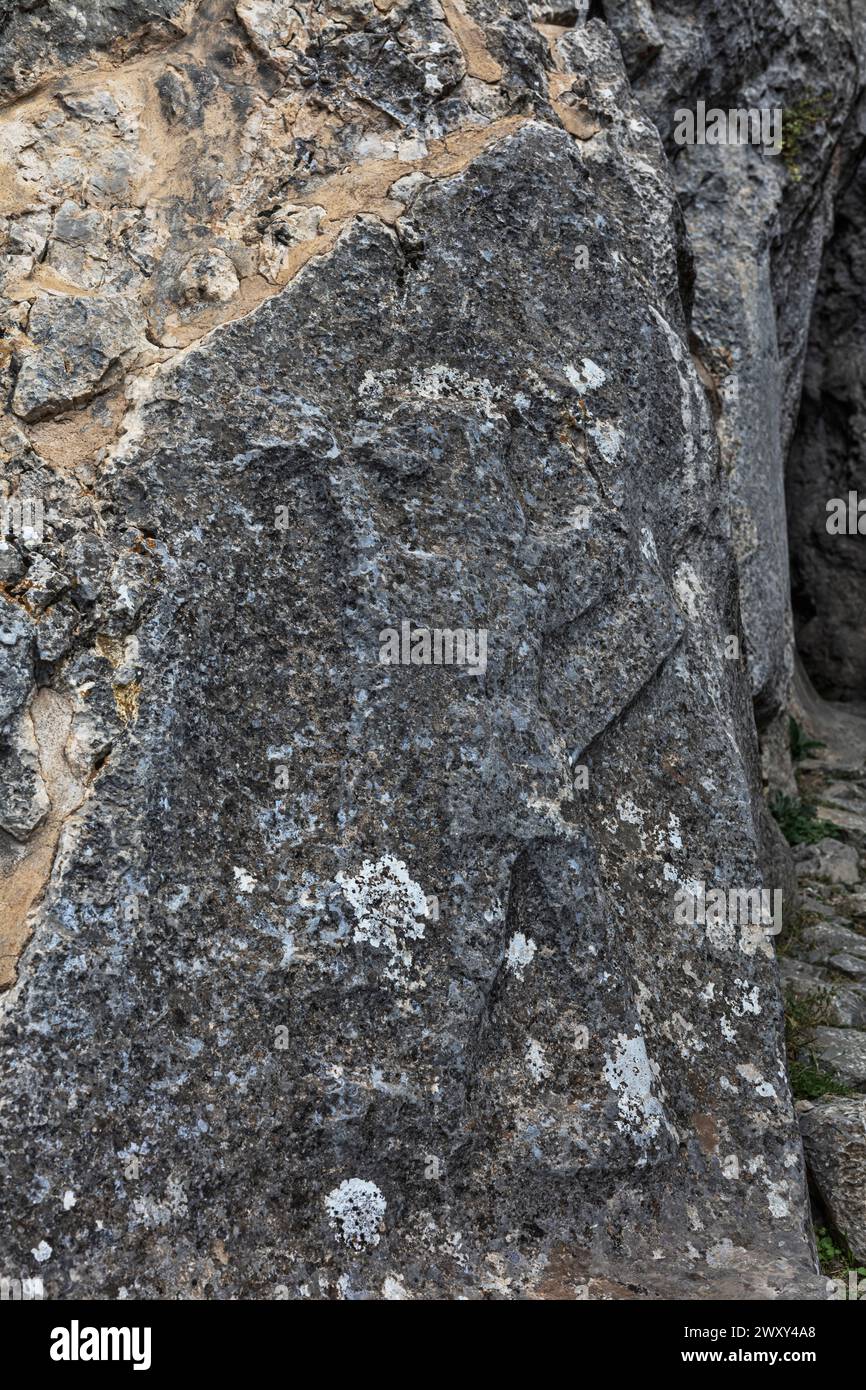 Sito archeologico ittita, Yazilikaya, provincia di Corum, Turchia Foto Stock