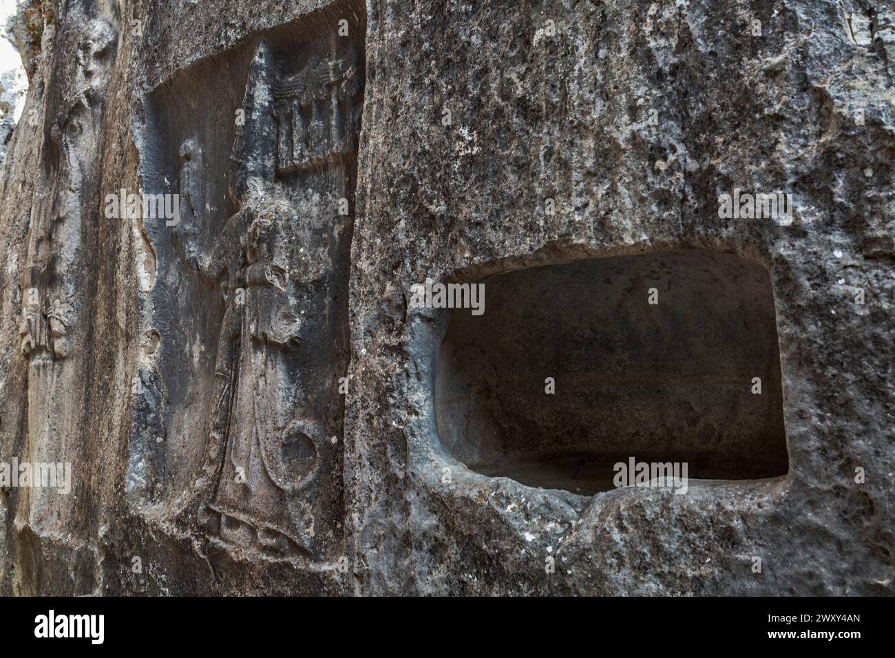 Sito archeologico ittita, Yazilikaya, provincia di Corum, Turchia Foto Stock