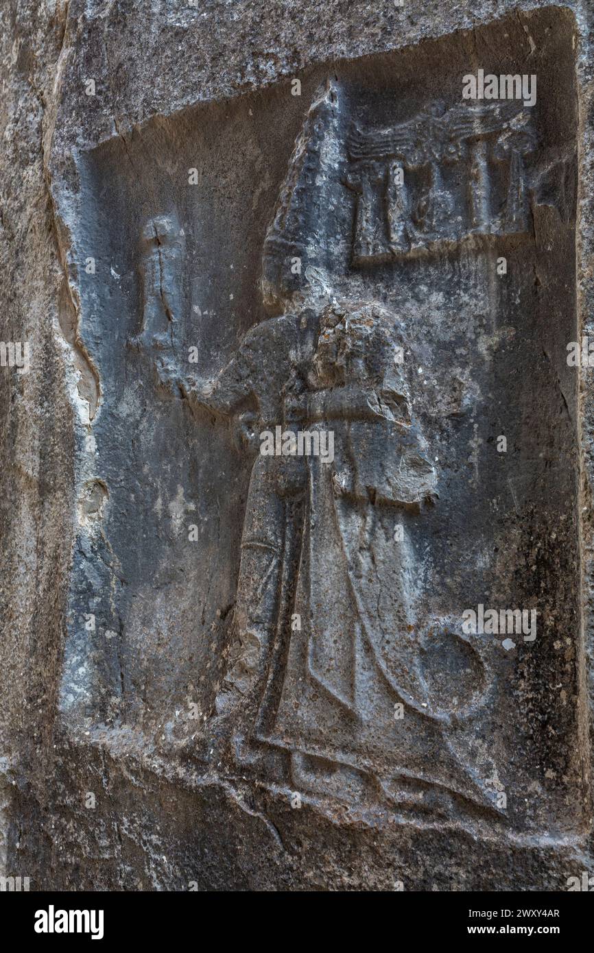 Sito archeologico ittita, Yazilikaya, provincia di Corum, Turchia Foto Stock
