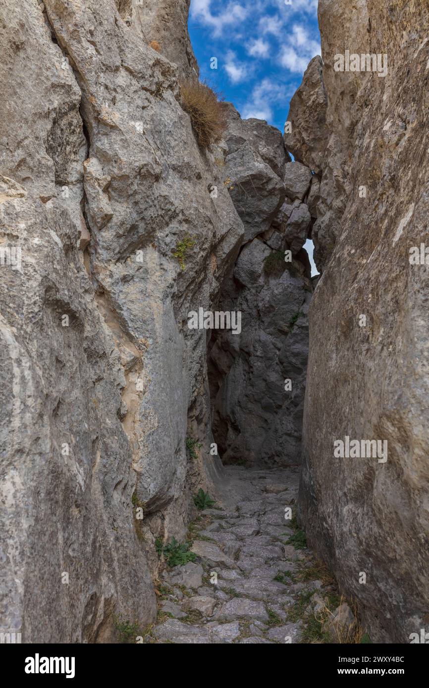 Sito archeologico ittita, Yazilikaya, provincia di Corum, Turchia Foto Stock