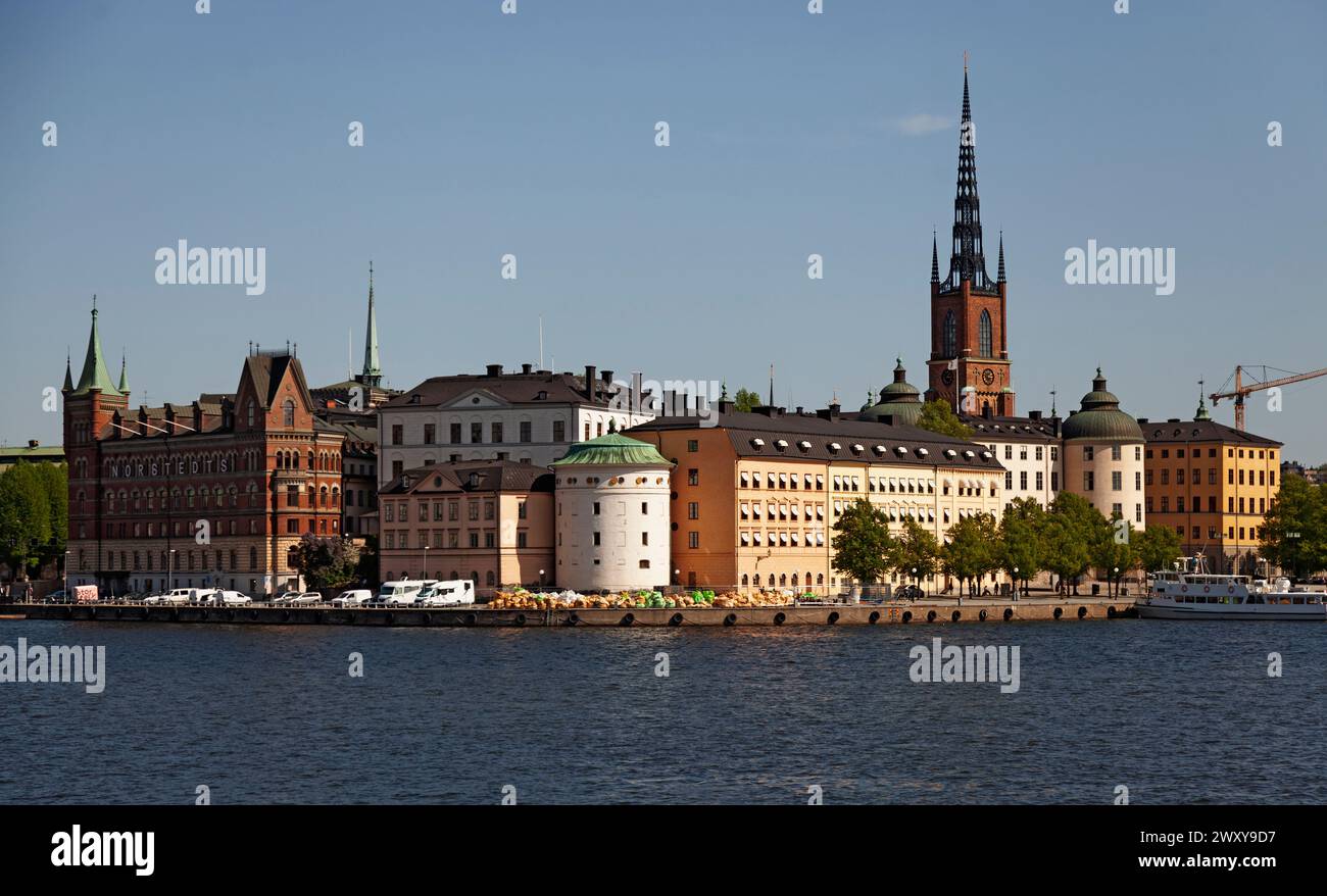 Stoccolma, Svezia - 24 maggio 2023: Vista su una Stoccolma estiva Foto Stock