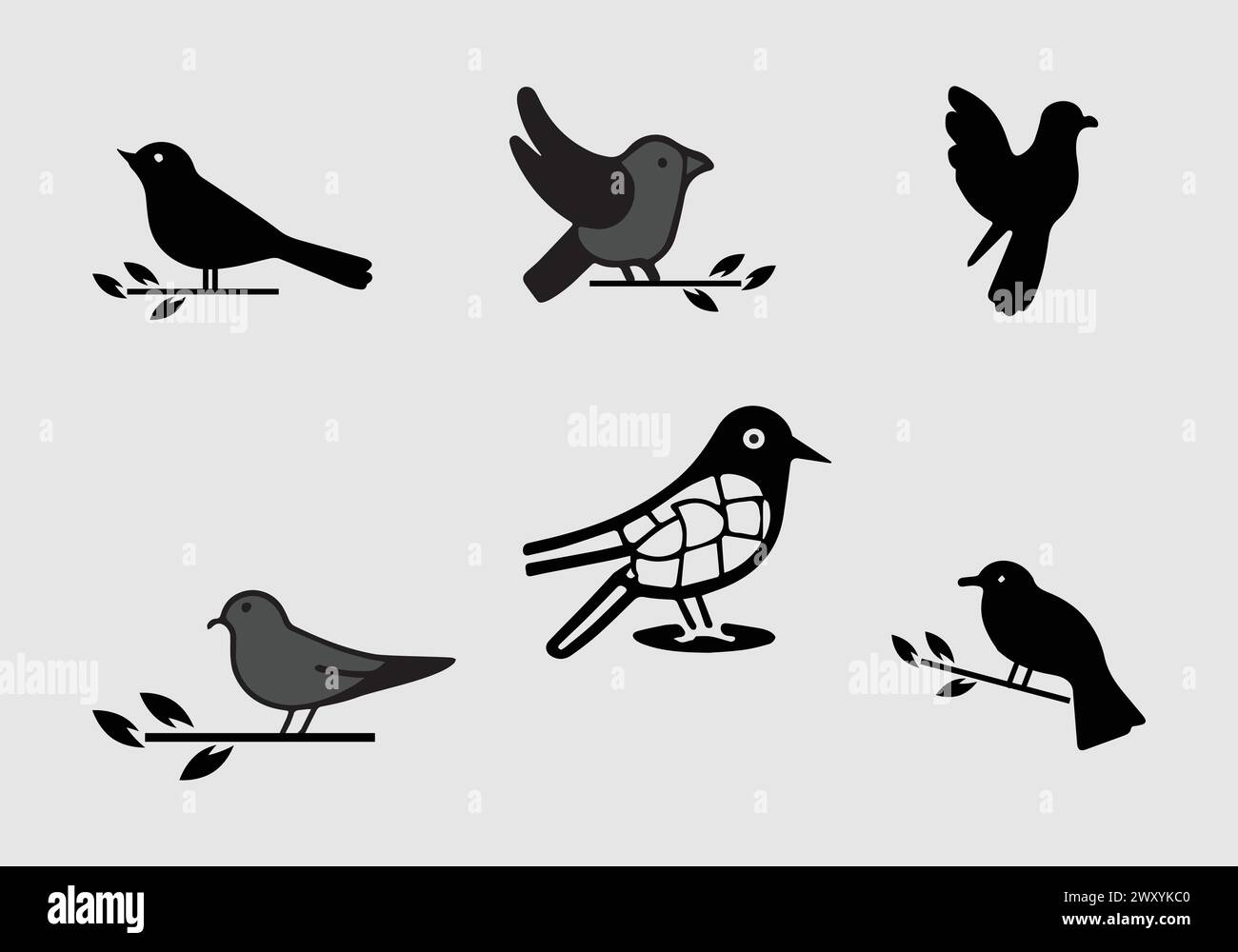 Design a icona Cuckoo minimale Illustrazione Vettoriale Design a icona Cuckoo minimale Illustrazione Vettoriale