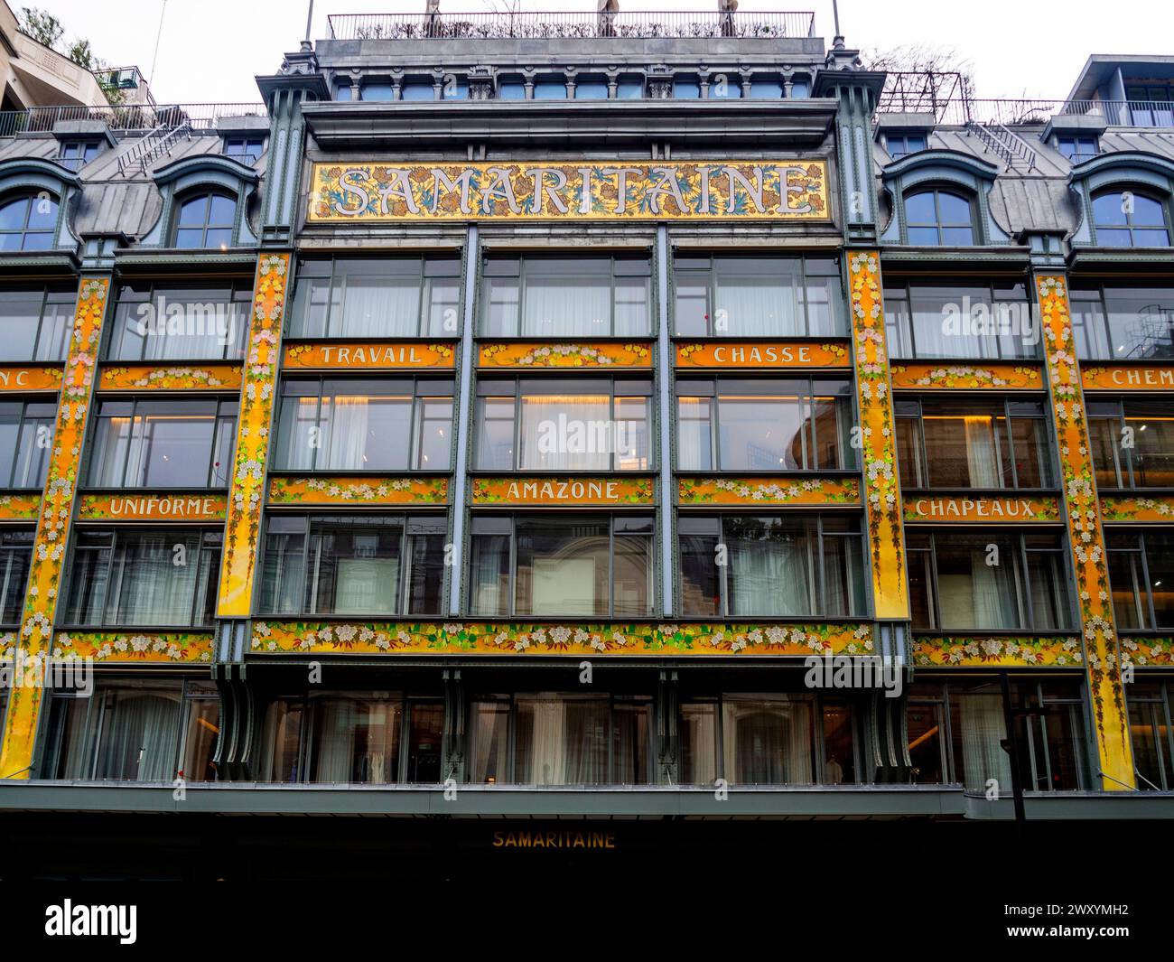 Parigi 1er arrondissement. Facciata della Samaritaine (Gran magasin). Ile de France. Francia Foto Stock