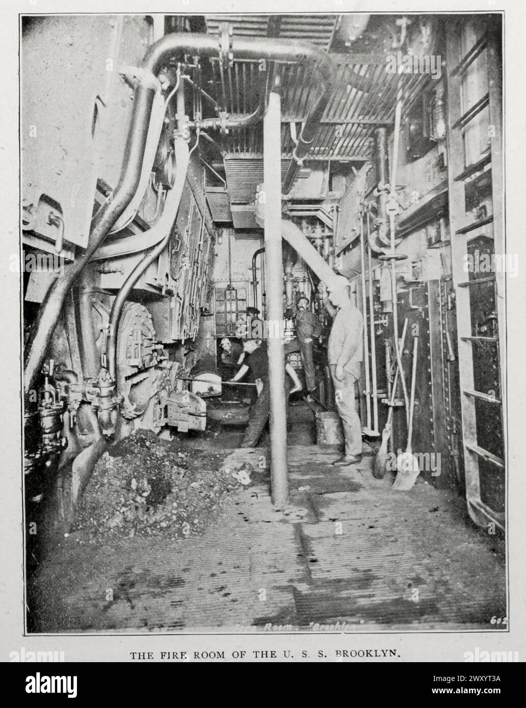 LA SALA DEI POMPIERI DEGLI STATI UNITI, BROOKLYN. Nella battaglia di Santiago de Cuba del 3 luglio 1898 Foto Stock