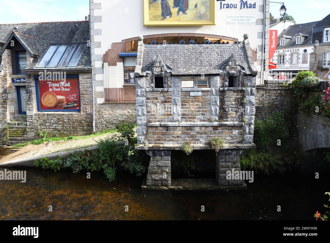 Pittoresca vecchia toilette a Aven, Francia, Bretagna, Pont-Aven Foto Stock