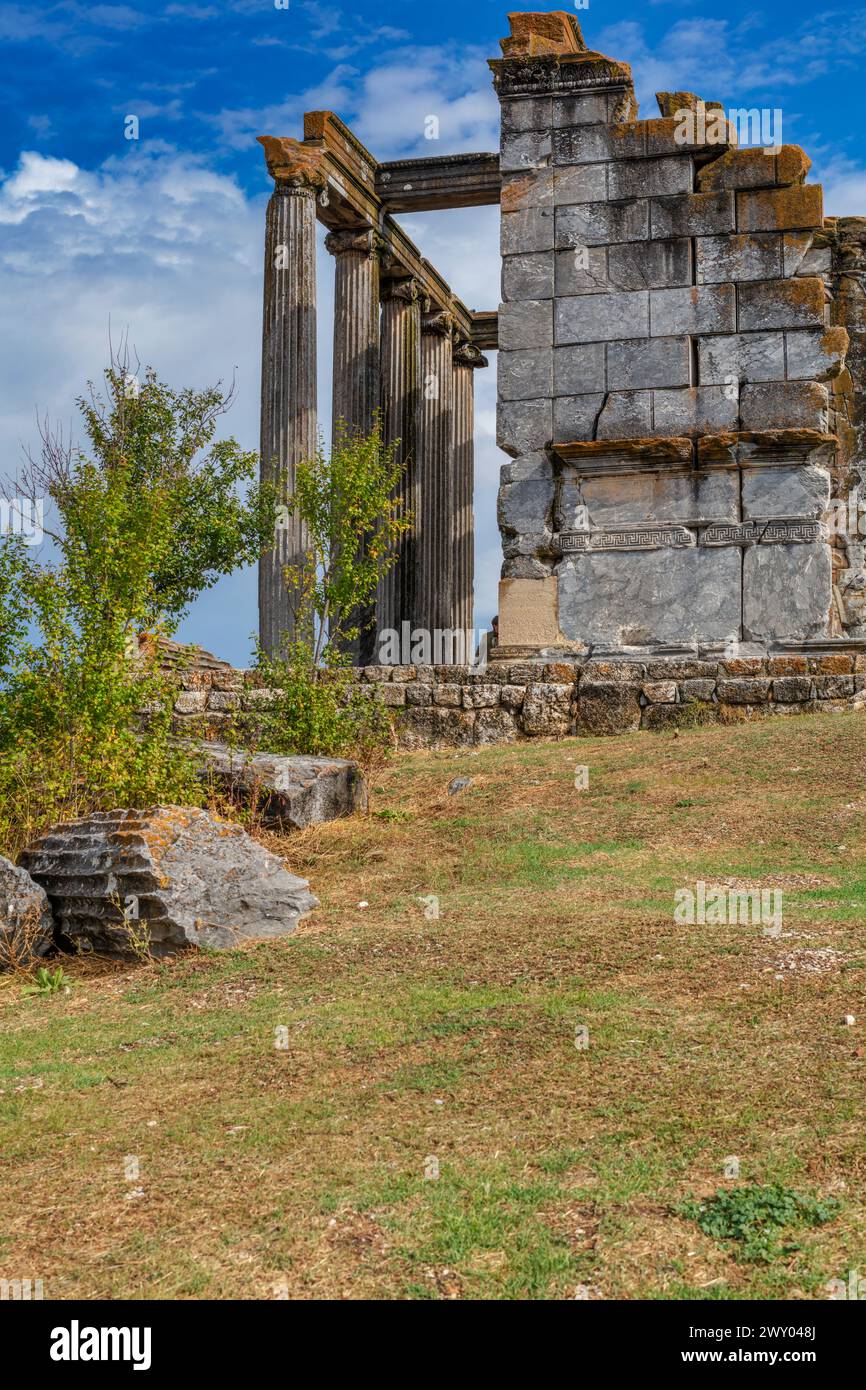 Tempio di Zeus, 92 d.C., Aizanoi, provincia di Kutahya, Turchia Foto Stock
