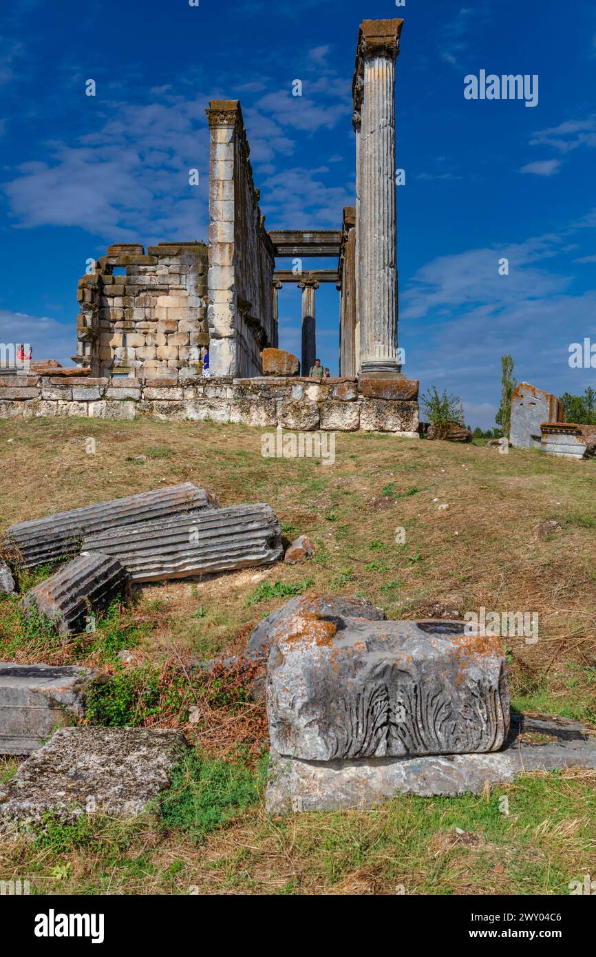 Tempio di Zeus, 92 d.C., Aizanoi, provincia di Kutahya, Turchia Foto Stock