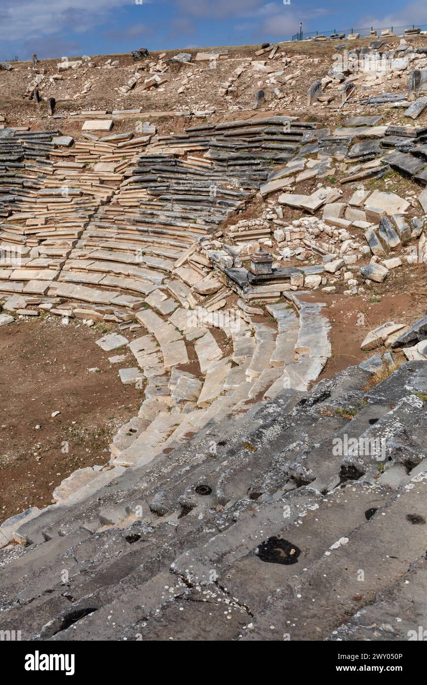 Teatro e stadio, Aizanoi, provincia di Kutahya, Turchia Foto Stock
