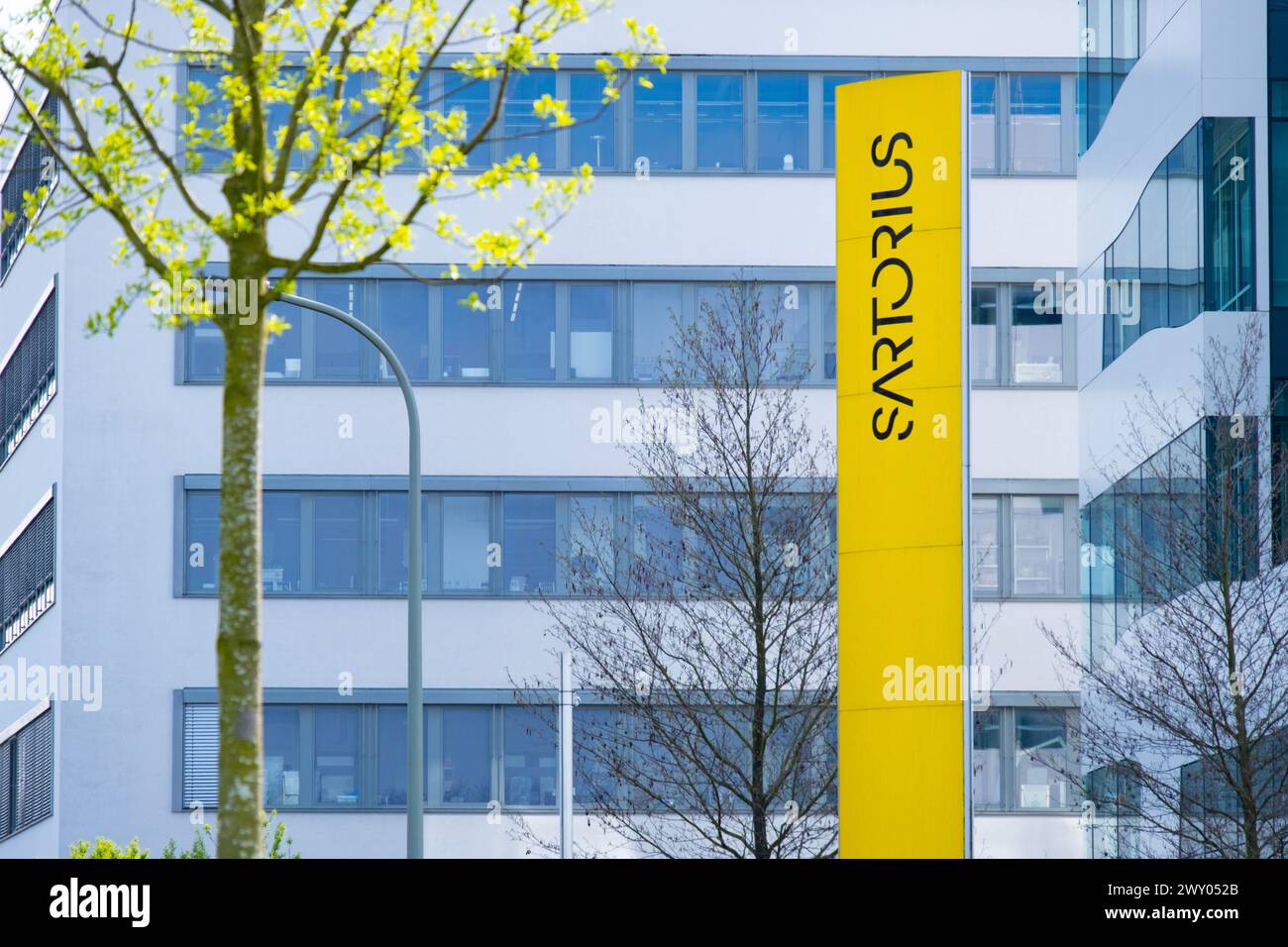 Sartorius azienda edile, industria biofarmaceutica e laboratorio, sviluppo di farmaci, attrezzature di laboratorio e farmaceutiche, società tedesca Hea Foto Stock